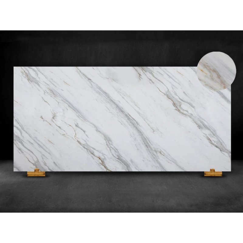 SOLSTONE Quartz Full Slab 126\" x 63\" 3cm - Strassa