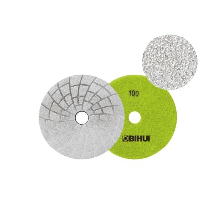 (image for) BIHUI DPV410 Vacuum Brazed Diamond Polishing Pad 100 Grit - 4"