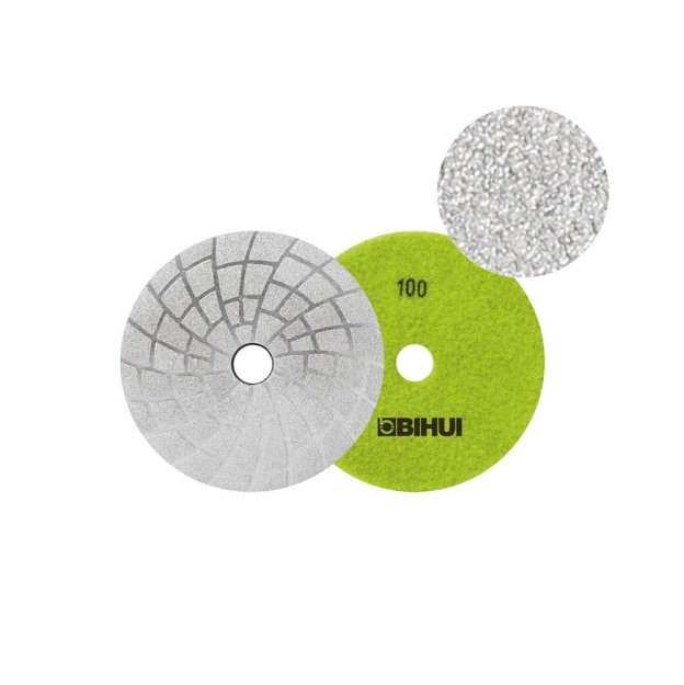 (image for) BIHUI DPV410 Vacuum Brazed Diamond Polishing Pad 100 Grit - 4"