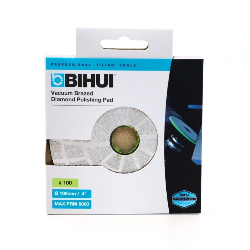 (image for) BIHUI DPV410 Vacuum Brazed Diamond Polishing Pad 100 Grit - 4"