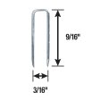(image for) CAPITOL 110013-8 9/16" Divergent Point Carpet Staples - 5000 Per Box