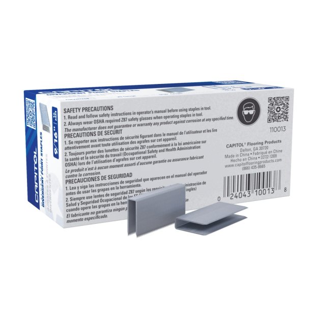 (image for) CAPITOL 110013-8 9/16" Divergent Point Carpet Staples - 5000 Per Box