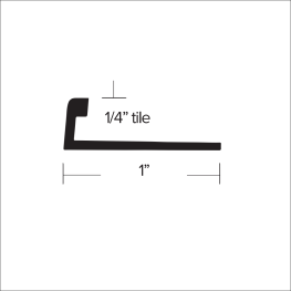 Futura TT14 1/2" Tile Trim 8' Length - Etched Nickel
