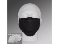 ALTA 19221 FILTER POCKET Face Masks w/ Head Straps & Nose Bridge Plus Filter Packs - Black