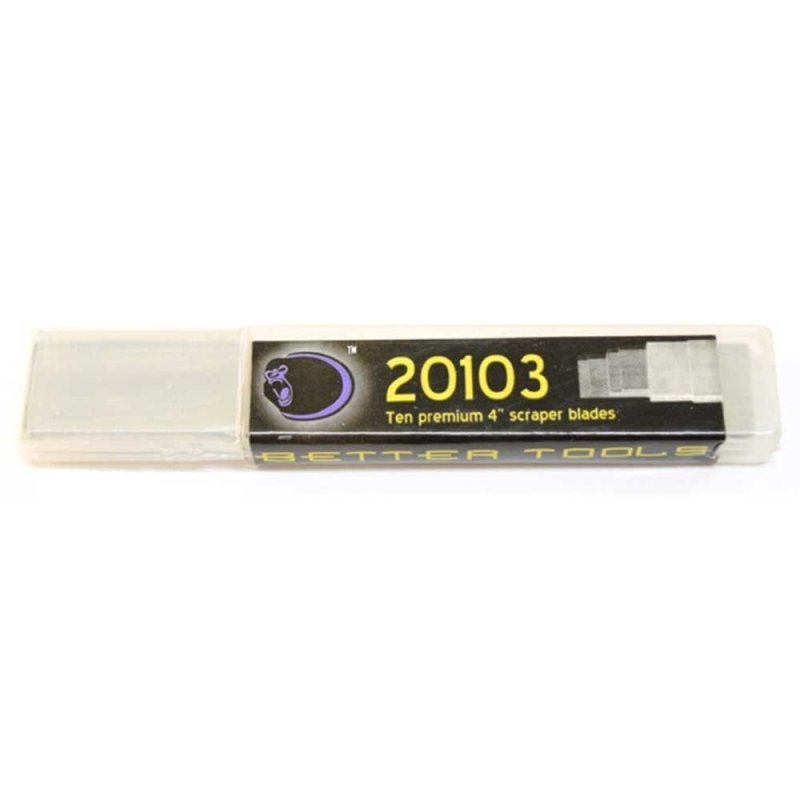 (image for) BETTER TOOLS 20103 4\" Premium Scraper Blades - 10 Pack