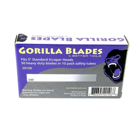 (image for) Better Tools 20106 5" Heavy Duty Scraper Blades - 10 Pack