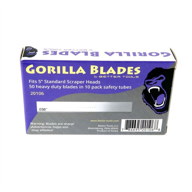 (image for) Better Tools 20106 5\" Heavy Duty Scraper Blades - 10 Pack