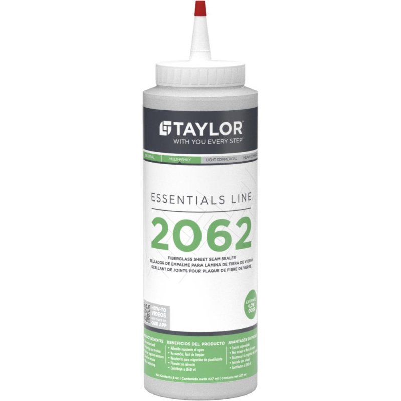TAYLOR Essentials Line 2062 Premium Fiberglass Sheet Goods Seam Sealer – 8 Oz. Bottle