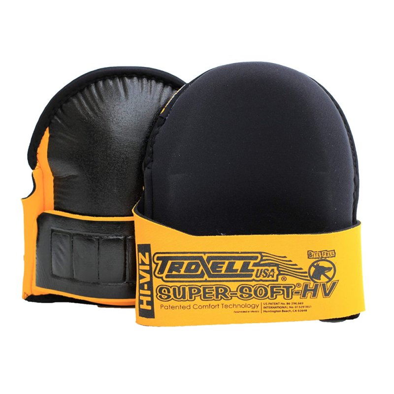 (image for) TROXELL 209-XL-Y Super Soft XL Urethane Kneepads - Hi-Viz Yellow