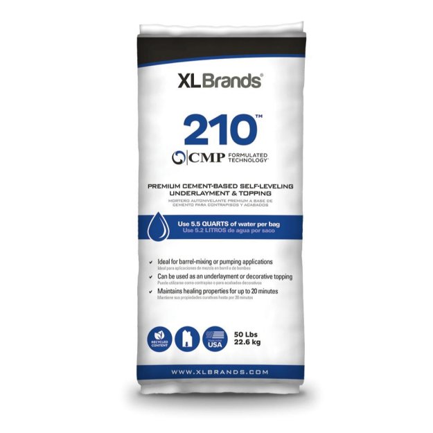 (image for) XL Brand CMP 210 Premium Cement-Based Self-Leveling Underlayment & Topping - 50 Lb
