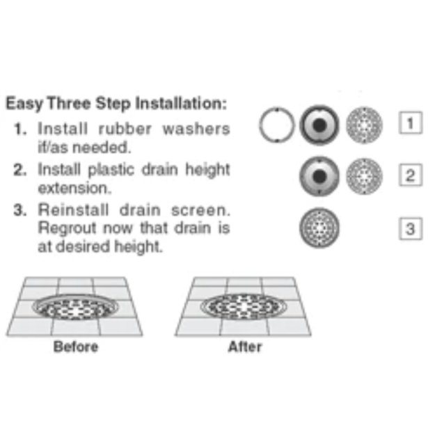 (image for) EXTEND-O-DRAIN 2500 2-1/2" Drain Height Extension Kit