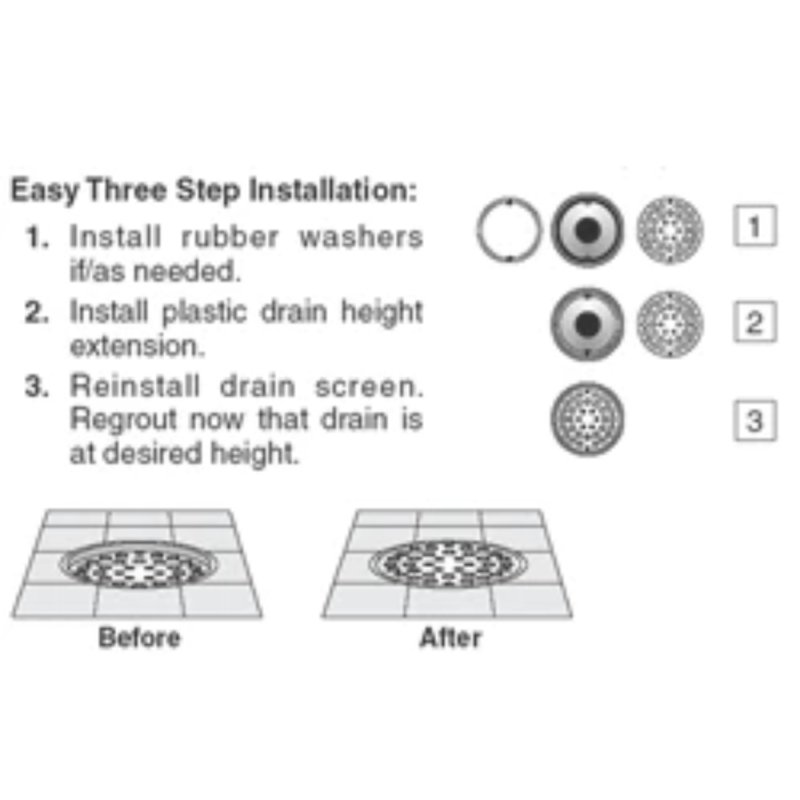 (image for) EXTEND-O-DRAIN 2500 2-1/2" Drain Height Extension Kit