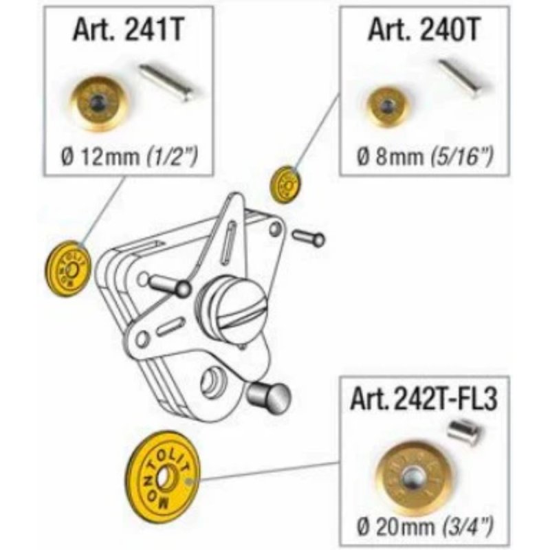 (image for) MONTOLIT 241T 12 mm Titanium Carbide Scoring Wheel for FL3
