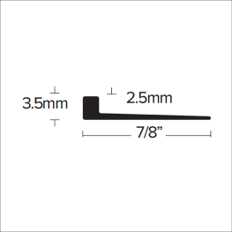 Futura LVT 123 2.5MM to 3.5MM LVT No-Lip Ramp 12' Length - Mill Finish