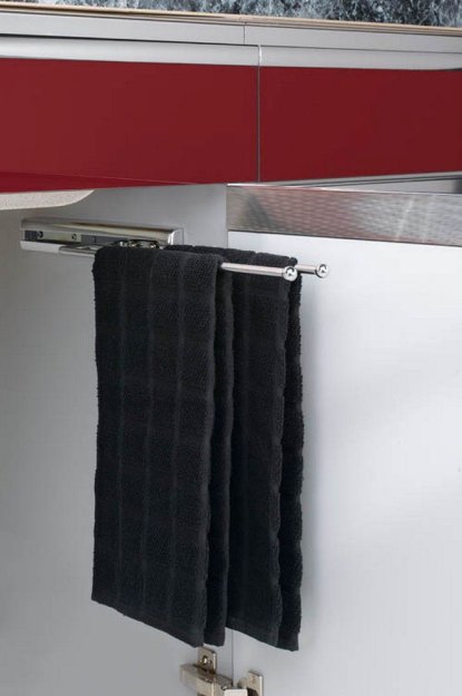 (image for) Rev-A-Shelf 2 Prong Undersink Pullout Wire Towel Holder - Chrome