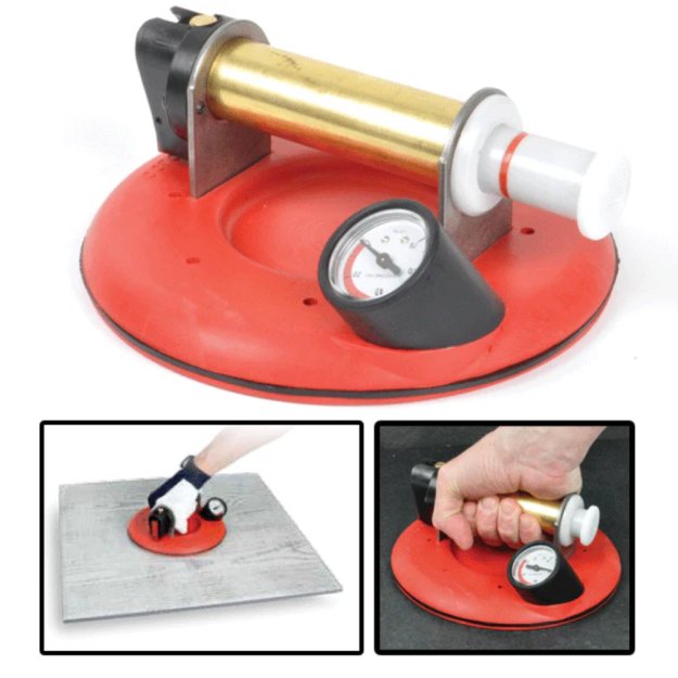 (image for) MONTOLIT 300-76 8" Suction Cup w/ Gauge, Cover & Bag