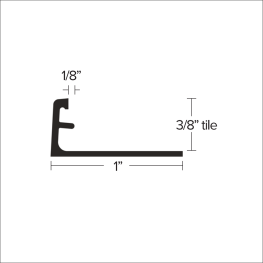 Futura ET L 38 3/8" Edgetek L Shape 8'-2-1/2" Length - Etched Aluminum