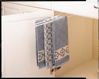 Rev-A-Shelf 3 Prong Undersink Pullout Wire Towel Holder - White