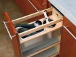 (image for) Rev-A-Shelf 445-VCG25-8 8" Vanity Base Cabinet Grooming Organizer w/Stainless Steel Bins - 8"W x 19"D x 25-1/2"H ( Natural/Stainless )