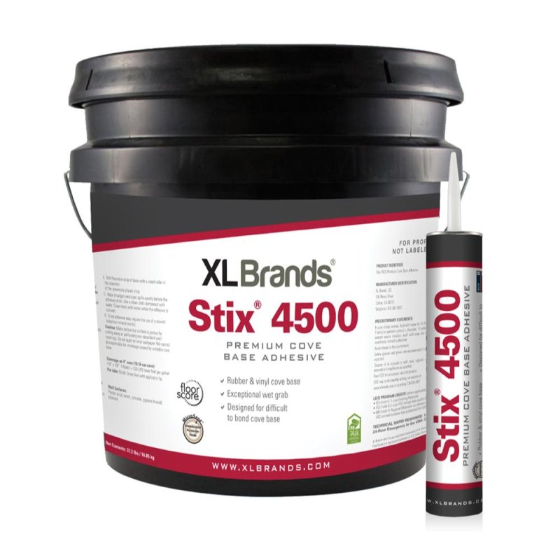 XL Brands Stix4500 Premium Cove Base Adhesive - 4 Gal