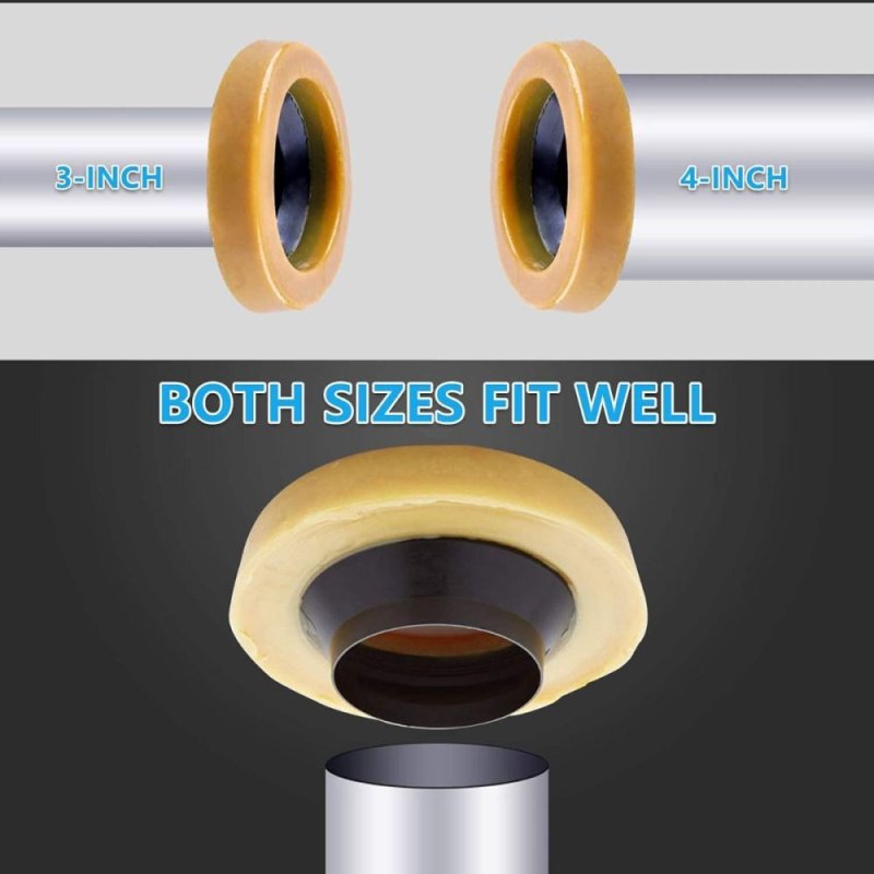 (image for) BIHUI WRS150 Reinforced Wax Toiltet Bowl Gasket w/ Flange and Bolts