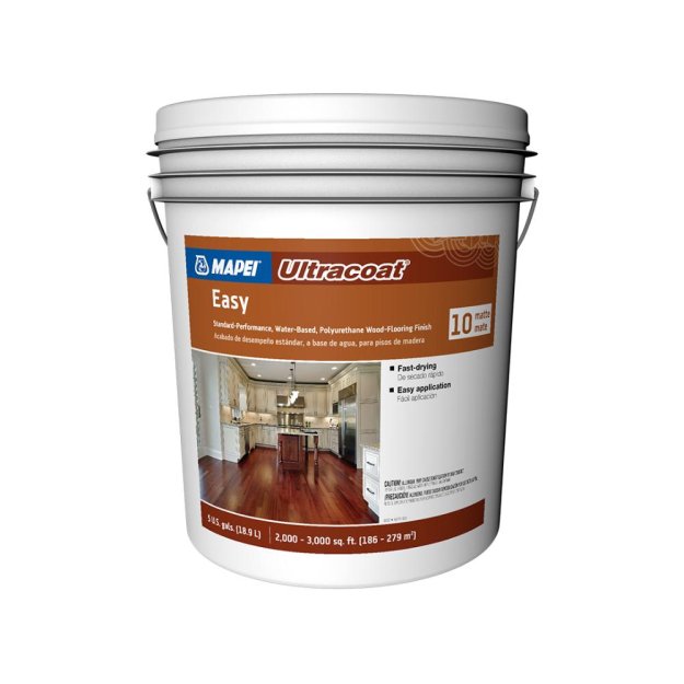 (image for) MAPEI Ultracoat Easy 60 Gloss Standard-Performance Water-Based Polyurethane Wood-Flooring Finish - 5 Gal