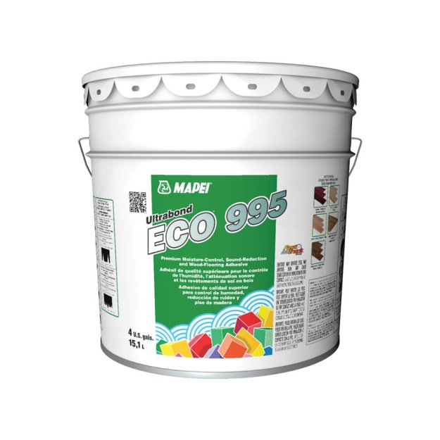 (image for) Mapei Ultrabond Eco 995 Premium Moisture-Control, Sound-Reduction and Wood-Flooring Adhesive - 4 Gal.