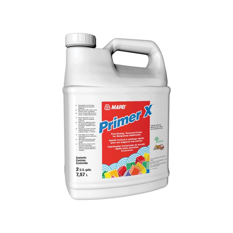 Mapei Primer X Fast-Drying, Textured Primer for Nonporous Substrates - 2 Gal