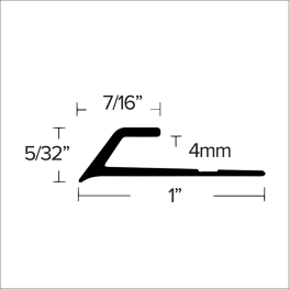 Futura CM 404 4MM Bevel Cap 12' Length - Etched Nickel