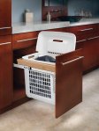 (image for) Rev-A-Shelf 4VHTM-1520DM-1 Rev-A-Motion Pull Out Top Mount Wood Hamper - Natural