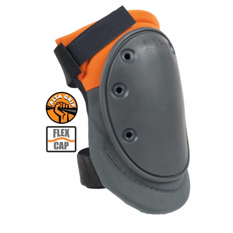 (image for) ALTA 50410.50 AltaFLEX Flexible Orange & Gray Cap AltaGrip Knee Pads