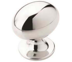 Allison Value 1-3/8" Oval Knob - Polished Chrome