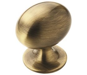 Allison Value 1-3/8" Oval Knob - Elegant Brass