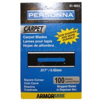 PERSONNA 61-0023 Armor Edge Regular-Duty Square Corner Carpet Blades - 100 Pack