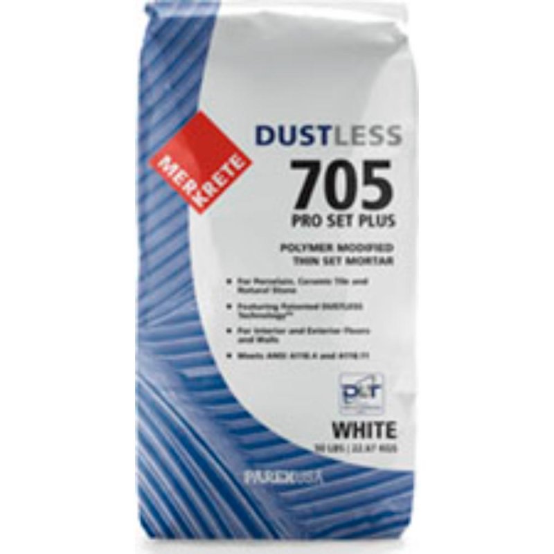 Merkrete 705 Dustless Pro Set Plus - 50Lb - White