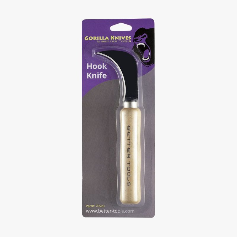 Better Tools 70520 Linoleum Knife - Wood Handle