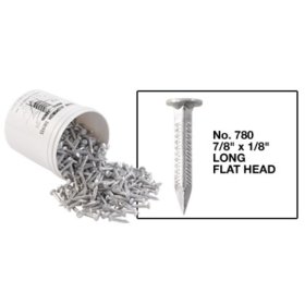 CRAIN 780 7/8" x 1/8" Long Flat Head Aluminum Drives - 1 Lb. Jar