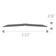 (image for) M-D PRO 2-1/2" Aluminum Ribbed Threshold – Low Profile DS