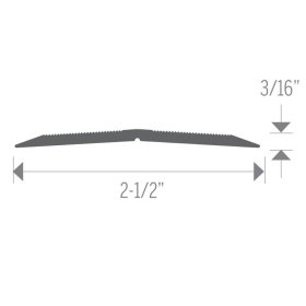 M-D PRO 2-1/2" Aluminum Ribbed Threshold – Low Profile