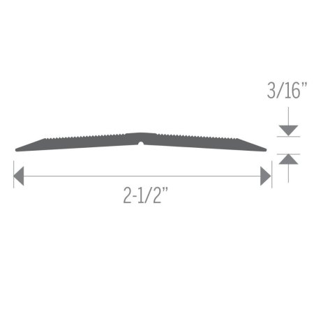 (image for) M-D PRO 2-1/2" Aluminum Ribbed Threshold – Low Profile DS