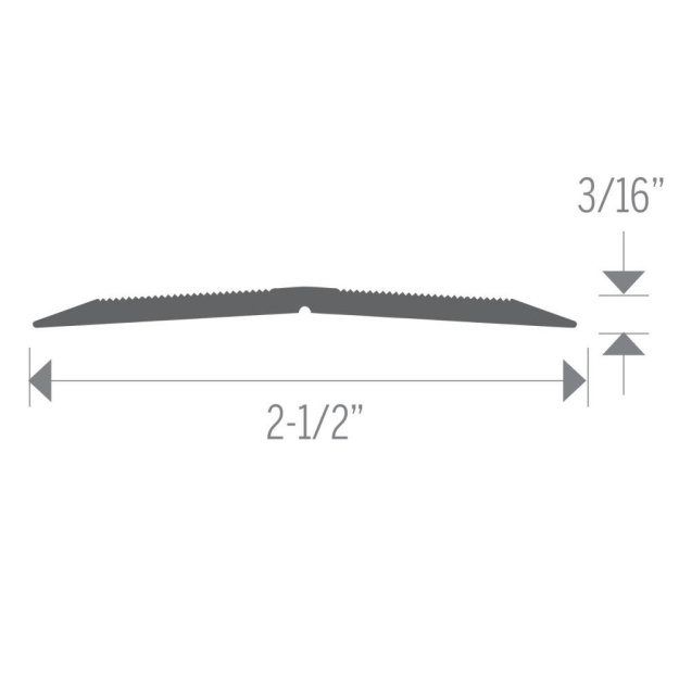 (image for) M-D PRO 2-1/2" Aluminum Ribbed Threshold – Low Profile DC