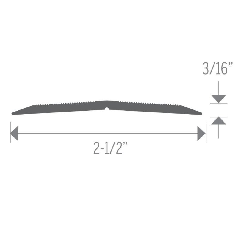 (image for) M-D PRO 2-1/2" Aluminum Ribbed Threshold – Low Profile