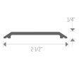 (image for) M-D PRO 2-1/2" Aluminum Smooth-Top Threshold