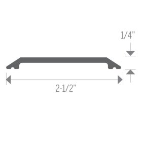 M-D PRO 2-1/2" Aluminum Smooth-Top Threshold