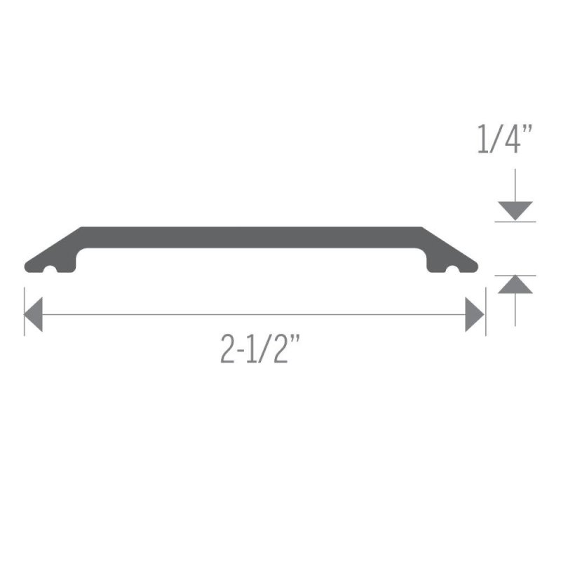 (image for) M-D PRO 2-1/2" Aluminum Smooth-Top Threshold