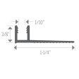 (image for) MD PRO Aluminum Cap Track – Pinless 12' Length