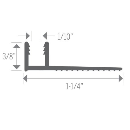 (image for) MD PRO Aluminum Cap Track – Pinless 12' Length