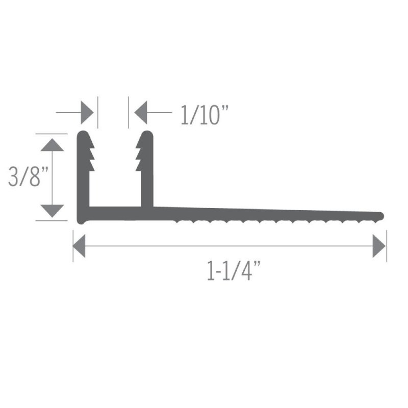 (image for) MD PRO Aluminum Cap Track – Pinless 12' Length