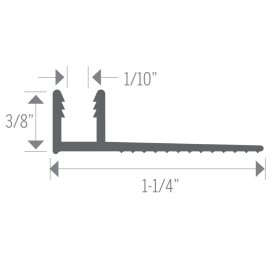 MD PRO Aluminum Flex Cap Track – Pinless 12' Length