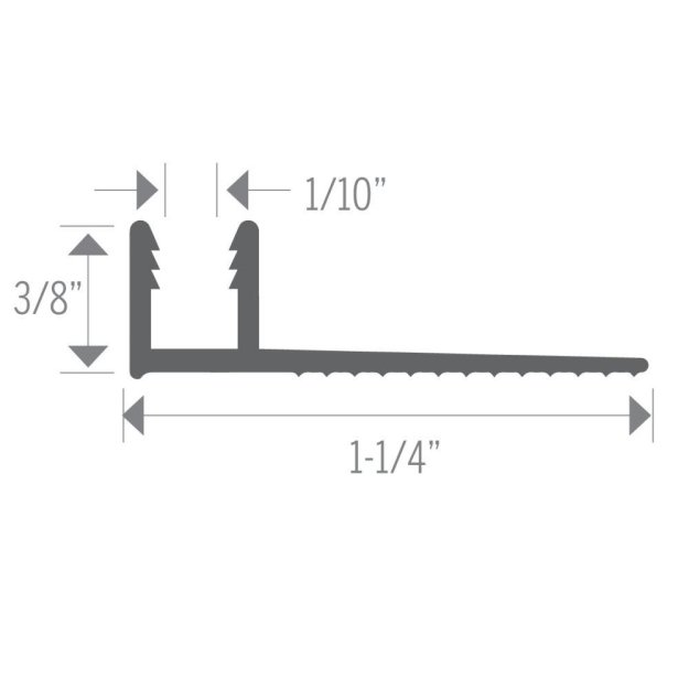 (image for) MD PRO Aluminum Flex Cap Track – Pinless 12' Length